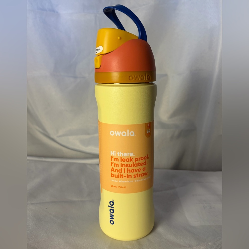 Owala insulated water bottle with a built-in straw. Misty Horizon 24oz. 1
